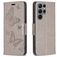 Mobigear Butterfly Samsung Galaxy S24 Ultra Hoesje Bookcase Portemonnee - Grijs