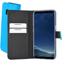 Mobiparts Premium Wallet Samsung Galaxy S8 Hoesje Bookcase Portemonnee - Light Blue