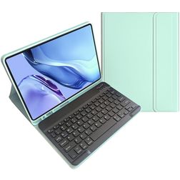 Mobigear Keys iPad Air 11 Inch (2025) Hoes QWERTY Bluetooth Toetsenbord Bookcase + Stylus Houder - Groen
