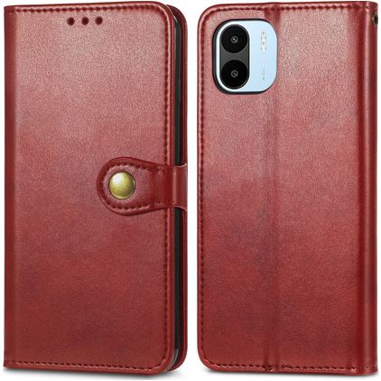 Mobigear Snap Button Xiaomi Redmi A1 4G Hoesje Bookcase Portemonnee - Rood