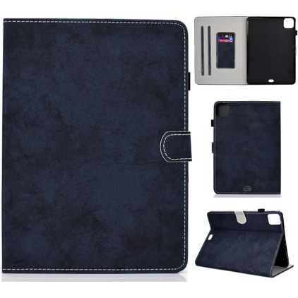 Mobigear Folio iPad Air 4 (2020) Hoes Bookcase + Stylus Houder - Donkerblauw