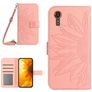 Mobigear Sunflower Samsung Galaxy Xcover 7 Hoesje Bookcase Portemonnee - Roze