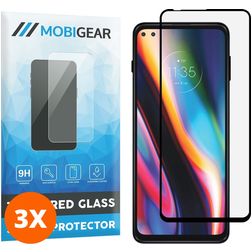 Mobigear Premium Motorola Moto G 5G Plus Glazen Screenprotector - Case Friendly - Zwart (3-Pack)