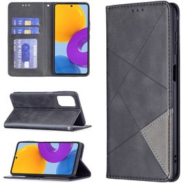 Mobigear Rhombus Slim Samsung Galaxy M52 Hoesje Bookcase - Zwart