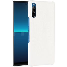 Mobigear Croco Sony Xperia L4 Hoesje Hardcase Backcover - Wit