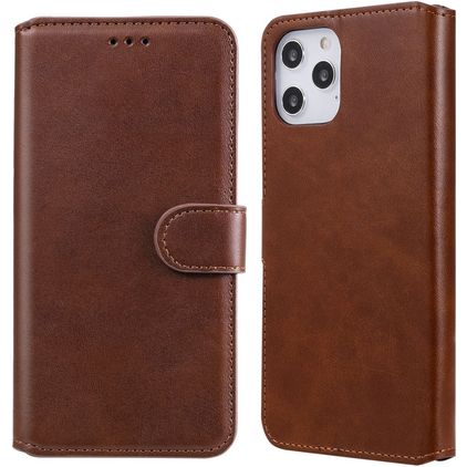 Mobigear Wallet iPhone 12 Pro Max Hoesje Bookcase Portemonnee - Bruin