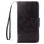 Mobigear Flowers iPhone 7 Hoesje Bookcase Portemonnee - Zwart