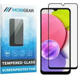 Mobigear Premium Samsung Galaxy A03s Glazen Screenprotector - Case Friendly - Zwart