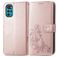Mobigear Clover Motorola Moto G22 Hoesje Bookcase Portemonnee - Roségoud