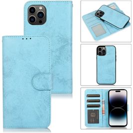 Mobigear Wallet iPhone 15 Pro Max Hoesje Uitneembare 2in1 Bookcase Portemonnee - Blauw