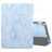Mobigear Tri-Fold Marble iPad 9 (2021) Hoes Bookcase + Stylus Houder - Blauw