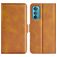 Mobigear Slim Magnet Motorola Edge 30 Hoesje Bookcase Portemonnee - Cognac