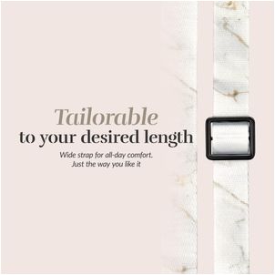 MIO Lanyard Universeel Telefoonkoord Verstelbaar - White Marble