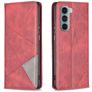Mobigear Rhombus Slim Motorola Moto G200 5G Hoesje Bookcase - Rood