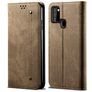 Mobigear Denim Slim Samsung Galaxy A21s Hoesje Bookcase Portemonnee - Bruin