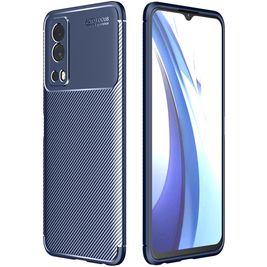 Mobigear Racing Vivo Y72 Hoesje Flexibel TPU Backcover - Blauw