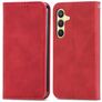 Mobigear Retro Slim Samsung Galaxy S25 Hoesje Bookcase Portemonnee - Rood