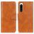 Mobigear Classy Sony Xperia 5 IV Hoesje Bookcase Portemonnee - Cognac