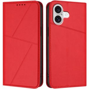 Mobigear Frosted Flip iPhone 17 Hoesje Bookcase Portemonnee - Rood