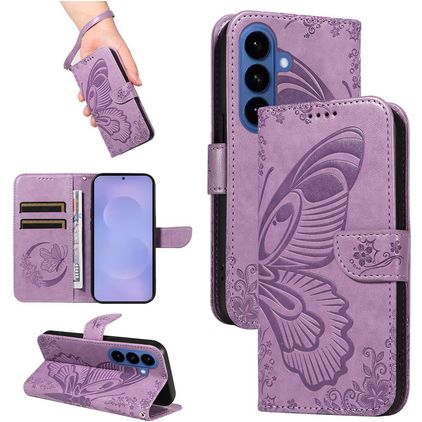 Mobigear Butterfly Samsung Galaxy S26 Hoesje Bookcase Portemonnee - Paars