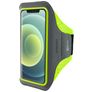 Mobiparts Comfort Fit Telefoonhouder Hardlopen iPhone 12 Mini Sport Hoesje Neopreen Sportarmband - Neon Green