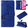 Mobigear Butterfly iPhone 16 Hoesje Bookcase Portemonnee - Blauw