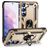 Mobigear Armor Ring Samsung Galaxy S23 Plus Hoesje Hardcase Backcover Shockproof met Ringhouder - Goud