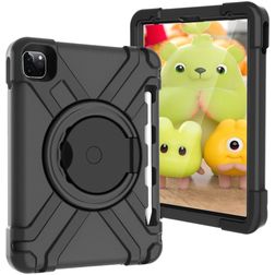 Mobigear RingGuard iPad Pro 11 Inch (2018) Kinder Tablethoes met Handvat + Stylus Houder - Zwart