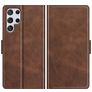 Mobigear Slim Magnet Samsung Galaxy S22 Ultra Hoesje Bookcase Portemonnee - Bruin