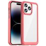 Mobigear Crystal iPhone 14 Pro Max Hoesje Hardcase Backcover - Transparant / Rood