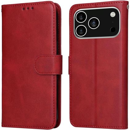 Mobigear Wallet iPhone 17 Pro Hoesje Bookcase Portemonnee - Rood