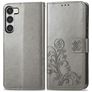 Mobigear Clover Samsung Galaxy A54 Hoesje Bookcase Portemonnee - Grijs