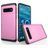 Mobigear Card Samsung Galaxy S10 Hoesje Hardcase Backcover Shockproof met Pasjeshouder - Roze