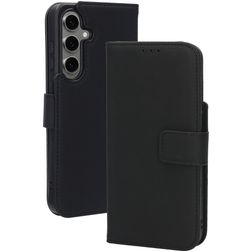 Mobiparts Wallet Samsung Galaxy S24 FE MagSafe Hoesje Echt Leer Bookcase Portemonnee - Zwart