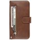 Mobigear Zipper Samsung Galaxy S20 Hoesje Bookcase Portemonnee - Bruin