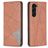 Mobigear Rhombus Slim Samsung Galaxy S25 Plus Hoesje Bookcase - Bruin