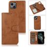 Mobigear Wallet iPhone 13 Mini Hoesje Uitneembare 2in1 Bookcase Portemonnee - Bruin