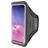 Mobiparts Comfort Fit Telefoonhouder Hardlopen Samsung Galaxy S10 Plus Sport Hoesje Neopreen Sportarmband - Zwart