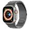Mobigear Perth Titanium Apple Watch Bandje Vouwsluiting - 49/46/45/44 mm - Zwart