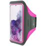 Mobiparts Comfort Fit Telefoonhouder Hardlopen Samsung Galaxy S20 Plus Sport Hoesje Neopreen Sportarmband - Neon Pink