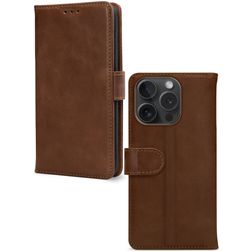 Mobilize Wallet iPhone 15 Pro Hoesje Echt Leer Bookcase Portemonnee - Bruin