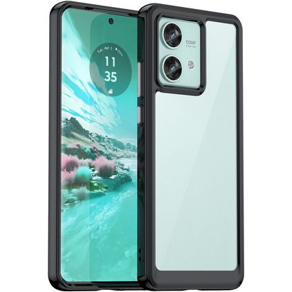 Mobigear Crystal Motorola Edge 40 Neo Hoesje Hardcase Backcover - Zwart