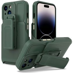 Mobigear Explorer iPhone 14 Pro Hoesje Hardcase Backcover Shockproof met Standaard - Groen