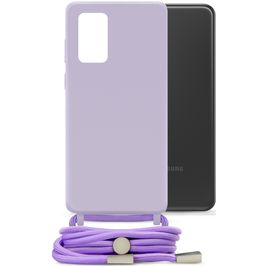 Mobilize Lanyard Gelly Samsung Galaxy A13 4G Flexibel TPU Hoesje met koord - Pastel Purple