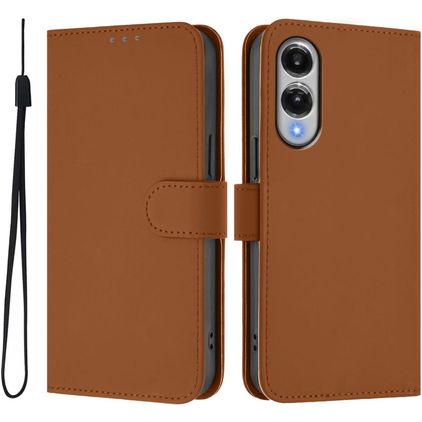 Mobigear Urban Wallet Samsung Galaxy S25 Edge Hoesje Bookcase Portemonnee - Bruin