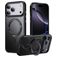 Mobigear Frosted Mag iPhone 17 Pro Max MagSafe Hoesje Hardcase Backcover met Standaard - Zwart