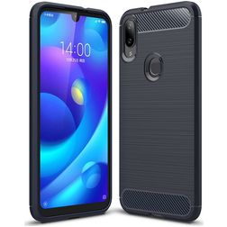 Mobigear Brushed Slim Xiaomi Mi Play Hoesje Flexibel TPU Backcover - Marineblauw