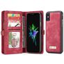Caseme 008 iPhone X Hoesje Uitneembare 2in1 Bookcase Portemonnee - Rood