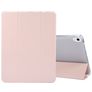 Mobigear Tri-Fold Gel iPad Air 5 (2022) Hoes TPU,Kunstleer Bookcase + Stylus Houder - Roze