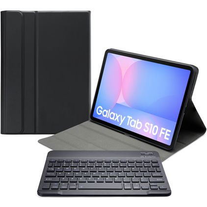 Mobilize Detachable Bluetooth Keyboard Samsung Galaxy Tab S10 FE Hoes QWERTY Toetsenbord Bookcase - Zwart